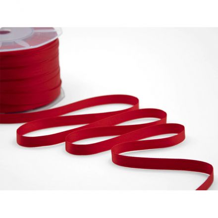 Red double satin ribbon 10 mm